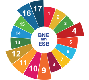 BNE-Rad mit den zentralen SDG des ESB
